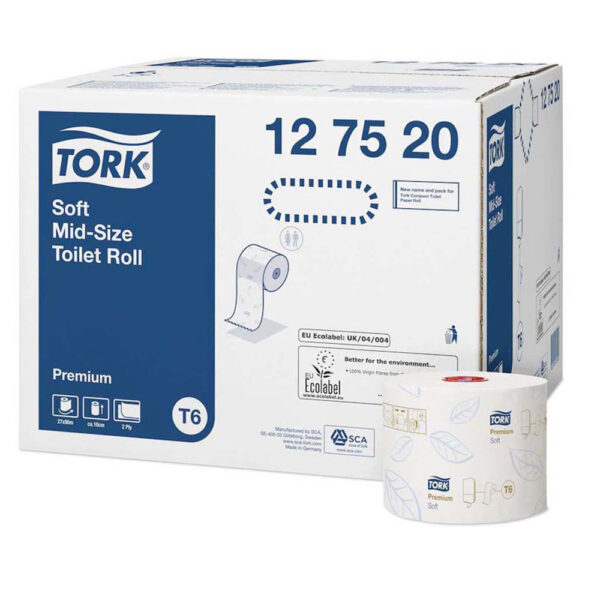 Tork Soft Mid-size WC-paperi T6 Premium 2-k. 27 rl