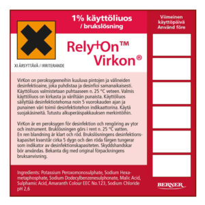 Virkon etiketti 10×10 cm tarra...